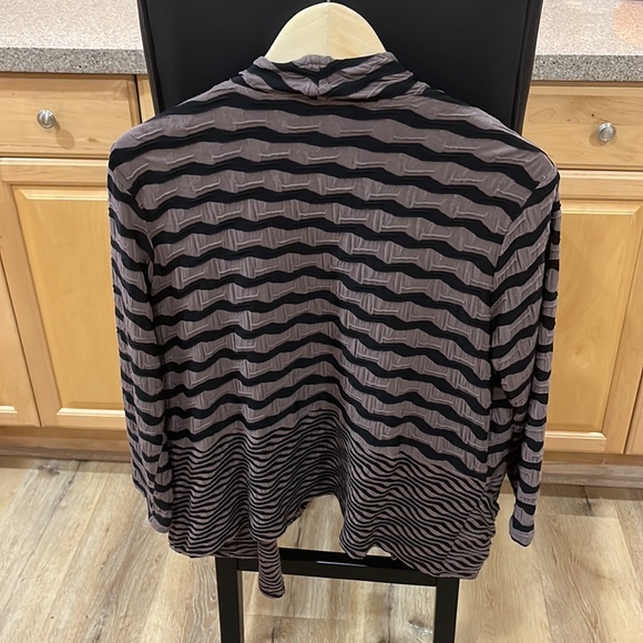 Kathleen Sommers Cover Up Cardigan Cape Women’s Medium Cigar Open Front Pockets - Picture 2 of 8